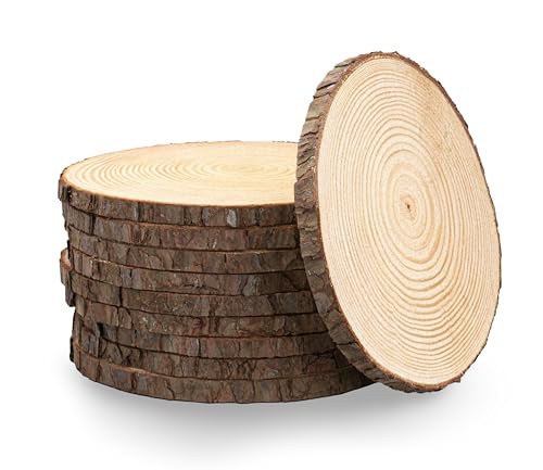 Set of (16) 9-11 inch Wood Slices for centerpieces! Wedding centerpieces, Bulk Wood Slices (9-11 inch Set of 16) - size: Set of 16 Medium (9-11")
