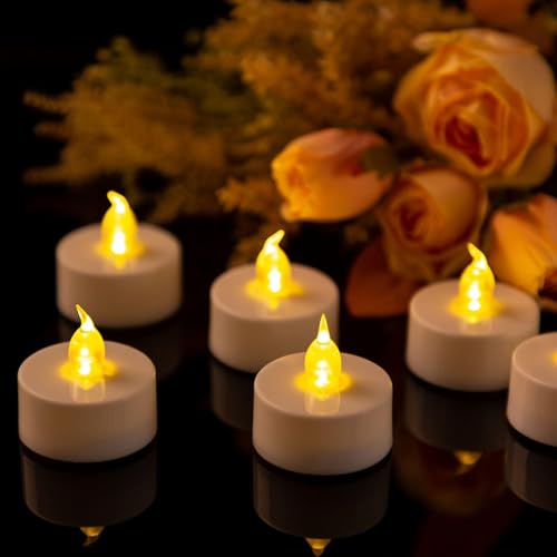 Hanzim Tea Light Candles with Remote Control,Flickering Flameless LED Candle,Long Lasting 400+Hours,Battery Operated with Timer for Home Decoration Seasonal &Festival Celebration WarmYellow (12pcs) - color: Remote-warm yellow, size: 12pack