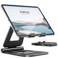Nulaxy Aluminum Dual Foldable iPad Stand, Fully Adjustable Desktop Tablet Holder, Tablet Accessories for Office Kindle Compatible with Mobile Devices iPad Pro/Air/Mini, iPhone Pro/Max/Plus, Black - color: A-Black
