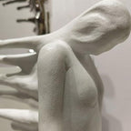Statue Decorations Creative Abstract Character Sculpture Ornament Inspirational Entrance Room Luxury Desktop Decorations Furnishings Home Decor Object(White)