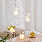 Hanging Glass Candle Holder, Globe Glass Tea Light Holder, Hanging Glass Vase, Flower Plants Terrarium, Glass Orbs Container, Micro Landscape DIY for Home, Office, Wedding (3.15" 24Pcs) - color: 3.15" 24pcs