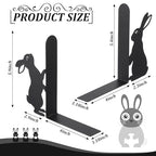 Geelin Bunny Metal Bookends Set of 2 Styles Easter Cute Rabbit Book Ends for Bookshelf Decor Organizer for Home Office Desk Gift for Rabbit Lovers Readers Teachers Friends Easter - style: Bunny