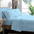 Italian 1500 Thread Count Heavy Soft Egyptian Cotton Sheet Set DEEP Pocket, Queen, Light Blue Solid, Premium Italian Finish (Features : Fully Elastic Fitted Sheet Fits 7-9" Pocket) - color: Light Blue ( Solid ), size: Queen Size (Fits 7-9 in Pockets)