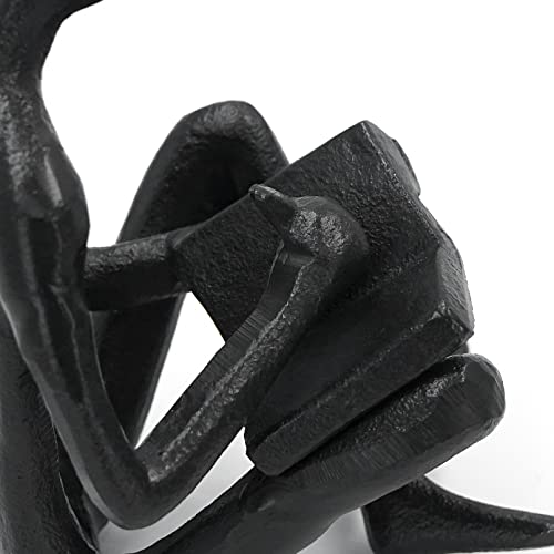 Dreamseden Cast Iron Reading Figurines, Romantic Couple Sculpture Home Decor Accent for Bedroom Bookshelf Office
