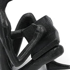 Dreamseden Cast Iron Reading Figurines, Romantic Couple Sculpture Home Decor Accent for Bedroom Bookshelf Office