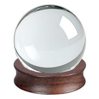 JUXYES Wooden Sphere Holder Display Stand, 3 Pack Small Wood Crystal Ball Stand, Simple Round Display Easel Stands for Crystal Balls, Baseball, Tennis Ball, Stones, Gemstones, Collections, 45mm - color: Brown, size: 1.7" - 3 PCS