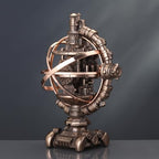 Veronese Design 7 1/8 Inch Tall Steampunk Mechanicus Gyroscope Resin Sculpture Bronze Finish