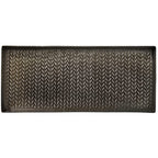 HF by LT Cable Knit Pattern Metal Boot-Tray, 30 x 13 inches, Antique Zinc - color: Cable Knit Design, Antique Zinc