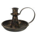 Healifty Retro Iron Taper Candle Holder - Candlestick Holders Candlelight Stand for Farmhouse Decor Home Wedding Party Table Decoration Bronze L - size: 15.00X12.00X10.00CM
