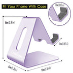 CreaDream Cell Phone Stand, Cradle, Holder,Aluminum Desktop Stand Compatible with Switch, All Smart Phone, iPhone 17 16 Pro Xs Max Xr X Se 8 7 6 6s Plus SE 5 5s-Purple - color: Purple