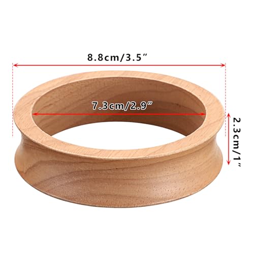 JUXYES Wooden Sphere Holder Display Stand, 3 Pack Large Wood Sport Ball Stand, Simple Round Display Easel Stands for Soccer Ball, Footballs, Baseball, Tolleyball, Basketball, Rugby, 2.8" - color: Wood, size: 2.8" - 3 PCS