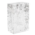 Crystal Flower Vase with Glacial Texture,Heavy Duty Large Clear Vase for Dining Table Kitchen Office Home Shelf Display Wedding Living Room Centerpieces - color: M-cv267-s