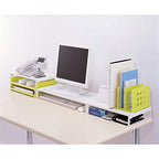 LIHIT LAB Desktop Stand, 9.8 x 23.2 x 3.1 inches, White (A7332-0) - color: White, size: 9.8" x 23.2" x 3.1", style: Single