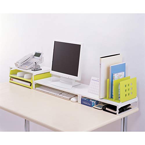 LIHIT LAB Desktop Stand, 9.8 x 15.4 x 3.1 inches, White (A7330-0) - color: White, size: 9.8" x 15.4" x 3.1", style: Single