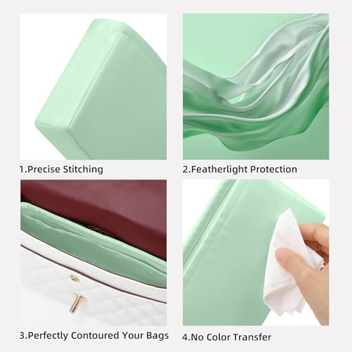 DGAZ Purse Organizer Insert，Silk Bag Organizer，Luxury Handbag & Tote Shaper Fits Chanel CF Bags - color: Vert deau, size: Maxi