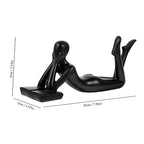 Abstract Resin Thinker Statue Modern Minimalist Home Decor for Living Room and Office Creative Desktop Decoration Sculpture for Book Lovers