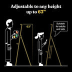 Portable Art Easel Stand 63 Inches - Black Picture Stands for Display w/Bag - Tabletop Art Easel Stand for Sign, Wedding Signs, Poster Stand, Painting Canvas Stand - Metal Tripod, Easels for Display - style: 63 Inch Anthracite Black (1 Pack)