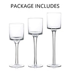 Nuptio 1 Set Tealight Candle Holder Tall Glass Candle Holder for Floating Candles, Glass Candle Holders for Pillar Candles, Tall Candle Holders for Table Centerpiece Home Party Wedding Table Decor - size: 9.8" & 11.8" &13.8" H - 1 set