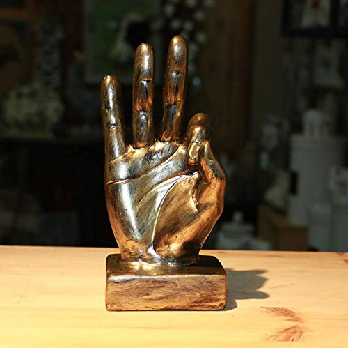 Nice purchase Hand Finger Gesture Desk Statues Fingers Sculpture Creative Home Living Room Cabinet Shelf Decoration (OK Gesture in Gold) - color: Ok Gesture in Gold