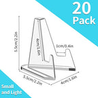 Reastar Card Display Stand, 20 Pack Small Easel Stand, Acrylic Picture Holder Stands, for Challenge Coin Graded Card Sports Card Trading Card PSA Card Baseball Card (2.2 Inch Tall)