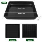 3 Pack 16 Inch Square Plant Saucer, Heavy Duty Plastic Plant Drip Trays for Pots, Durable Flower Pot Saucers for Indoor Outdoor Plants, No Holes Water Catcher Tray for Garden & Home Use, Black - size: 3pcs-16 Inch