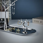 MORE&LESS Tree and Deer Jewelry Rack,for Ring Earrings Necklace Bracelet,Suitable for living rooms, bathrooms,offices,etc. - color: C Tree&Deer