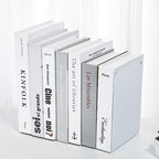 Metal Book Ends Bookend for Shelves Book Holder - color: White
