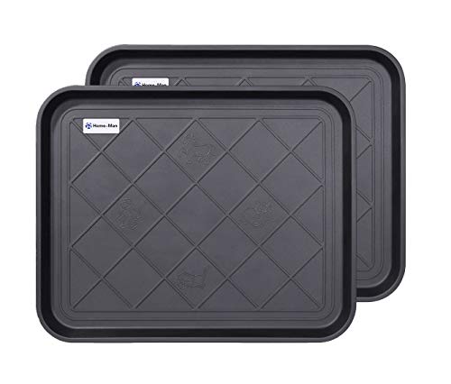 Multi-Purpose Boot Tray Mat,Boot Tray for Entryway, Pet Bowl Tray,Dog Bowl Mat,Waterproof Trays for Indoor and Outdoor Floor Protection,20“x 15"/2 Pack - size: 20x15*2 pack