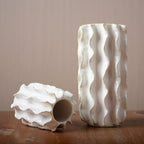 SEINHIJO Ceramic Flower Vase Modern Decor Sculpture Home Gift Statue for Tabletop Bookshelf Art 5.1 Inch - size: Medium