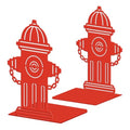Peacoblue Metal Bookends for Shelves, Modern Decorative Heavy Duty Study Book Ends Stoppers for Office, Desk, Shelf, Room 5.3"x4.3"x7.9" Cast Iron Simple Tall Bookends 1 Pair (Red Fire Hydrant) - style: Red Fire Hydrant