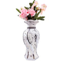 Modern Decorative Vase,Silver Flower Vase for Home Decor with Rhinestone,30 cm Luxury Ceramic Vase for Centerpiece,Living Room,Bedroom,Large Flower Vase - style: 30cm Sliver--Beads