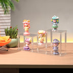 Clear Action Figures Display Risers Stand Shelf, Acrylic Perfumes Stands 3 Tier Display for Collectibles Pop Figurine,Cupcake Stand Perfume Organizer - color: 3 Tier/Model 1