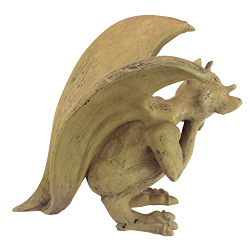 Design Toscano OS68829 Legend of Cambridge Hopping Gargoyle Gothic Decor Statue, 12.5 Inch, Stone - style: Hopping Gargoyle