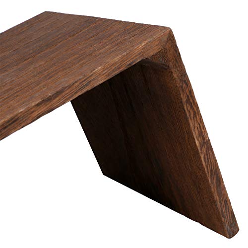 MOOCA 5-Piece Wooden Jewelry Display Risers - Multi-Function Retail Stands for Rings, Watches, Necklaces, Bracelets, and More - Various Heights, Brown Color - color: Brown N Shape, 5 Pieces