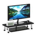 Furinno Turn-N-Tube Monitor Riser Stand, Americano, Stainless Steel Tubes - color: Americano, size: 23.6 x 9.3 in. Rectangle