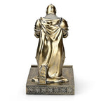 King's Guard Leader Cloak Warrior Knight Pen Holder Mobile Phone Stand, Ornament Knight Statue, Pen Stand Paperweight for Office and Home (Bronze) - color: Bronze