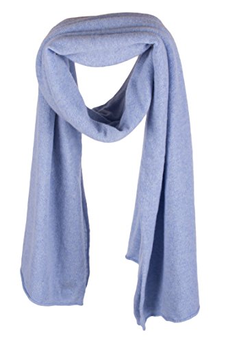 Love Cashmere Women's 100% Cashmere Wrap Scarf - hand made in Scotland RRP $350 - color: Sky Blue