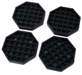 Drip Tray 4" Octagon Countertop Beverage Dispenser Cup Drip Catcher - for Coffee & Drink Dispenser Bar by kitchentoolz - Pack of 4