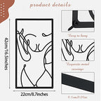 Cindeer 6 Pcs Modern Minimalist Wall Decor Abstract Woman Wall Art Single Line Metal Drawing Modern Line Women Body Figure Decor Sculptures for Home Bedroom Bathroom