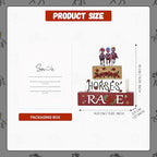 Smile Horses and Races Wooden Block Decor Jockey HORSES RACES Rose Tiered Tray Tabletop Signs for Horse Racing Party Decorations - style: Jockey