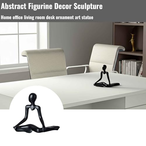 Modern Abstract Sculpture for Home Decor Contemporary Art Statue Minimalist Decorative Figure - color: Black