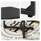NEFROM C-Shaped End Table, Small Couch Side Table, Sofa TV Tray Table for Living Room, Bedroom, Bedside ET-X-BKW1 - color: Black