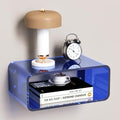 Acrylic Floating Nightstand, Bedside Table, Nightstand Shelf Wall Mounted Bedside Shelf (Dark Blue, Small) - color: Dark Blue