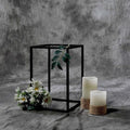 Efavormart 2 Pack Rectangular Matte Black Metal Wedding Flower Stand, Geometric Column Frame Centerpiece 12" - color: Matte Black, size: 2 Pack 12''