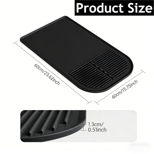 Silicone Toaster Countertop Mat for Kitchen, Heat Resistant Crumb Catcher Tray for Toaster, Catch Crumbs & Spills, Protect Countertops, Easy to Clean (Black) - color: Black