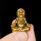 CHOVY Retro Handcrafted Meditating Sloth Statue - 100% Solid Brass Seated Sloth in Thoughtful Pose, Vintage Style Collectible Art Piece for Home & Office | Unique Gift for Nature Lovers - style: Meditating Sloth