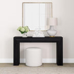 Plank+Beam Grand Console Table, 56 Inch Solid Wood Modern Sofa Table, Narrow Entryway Table for Hallway, Behind The Couch, Living Room, Foyer, Black Wirebrush - color: Black Wirebrush, size: 56 Inch