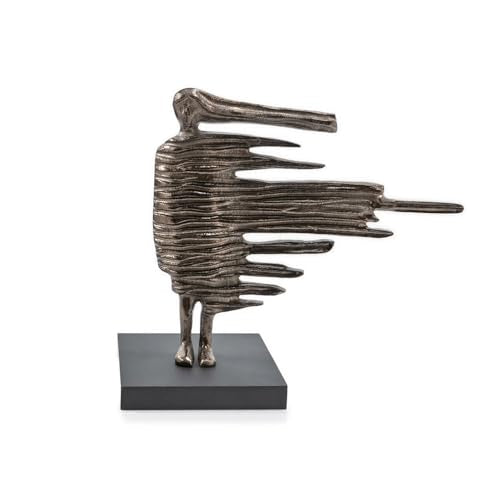 Modern Day Accents 3717 Brisa Blown Away Sculpture, Abstract Modern Sculpture Decor for Home, Office, and Shelf, Bronze-Finished Statue, 11.5" H
