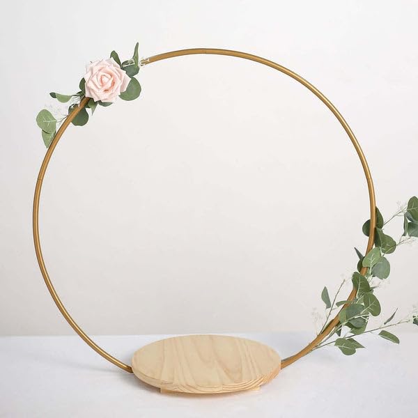 Tableclothsfactory Round Wedding Arch Cake Stand, Metal Floral Centerpieces Display - 33"