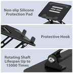 Adjustable Laptop Stand for Desk, Metal Foldable Laptop Riser Holder, Portable Desktop Book Stands, Ventilated Cooling Computer Notebook Stand Compatible with 10-15.6” Laptops